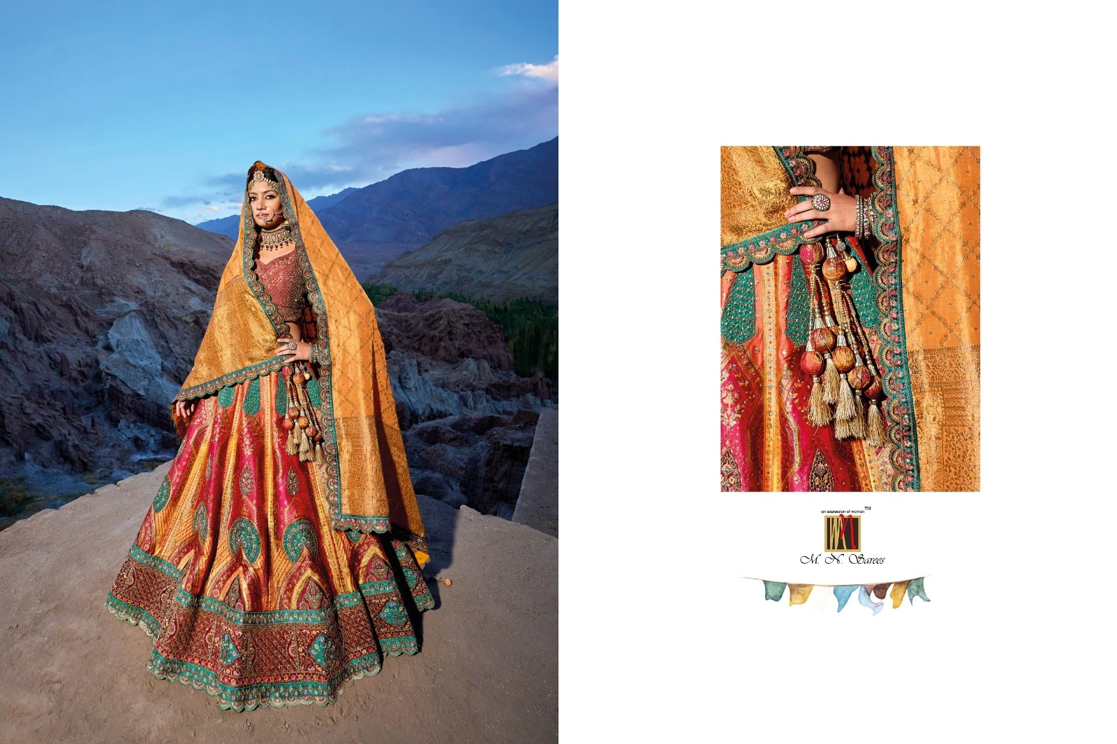 M.N 7200 Series Banarasi Silk Wholesale Lehenga Catalog — Wholesale Lehenga, MPA wholesale from Surat — view 7